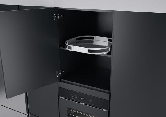 KES 281690 TurnMotion III rotating shelf, ice white