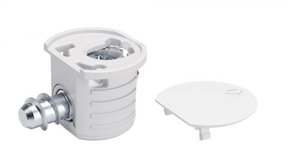 IF KORE 15 connecting fitting, euro screw 5x11 mm, white cover cap