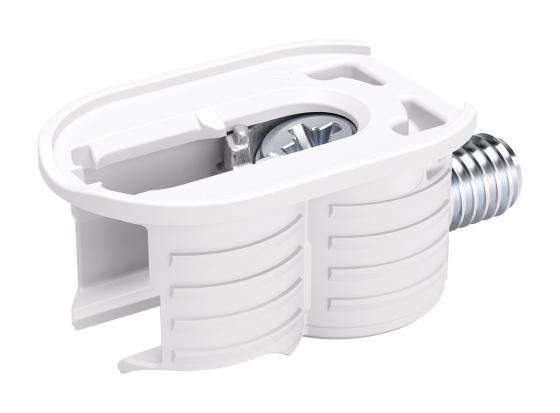 IF KORE 15 double connecting fitting, M6x8 mm, white cover cap