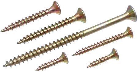 Screw PZ 4x35/23 countersunk head zinc yellow PZ2, partial thread
