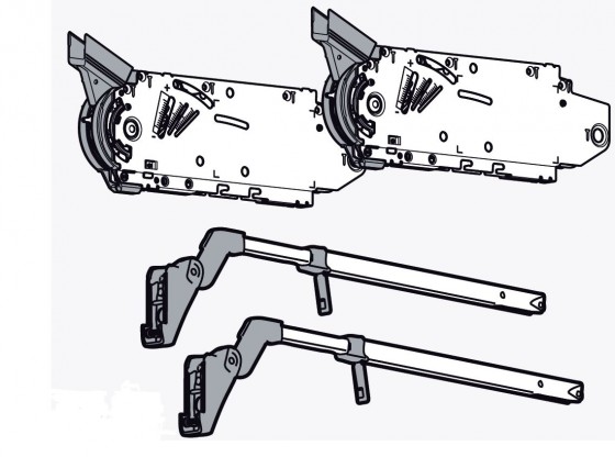 K-BLUM Aventos 20F2500/3800, lift mechanism (set) + telescopic arm (set)
