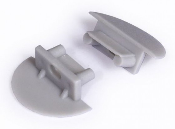 StrongLumio end caps for the Begtin 12 profile, light gray (pair)