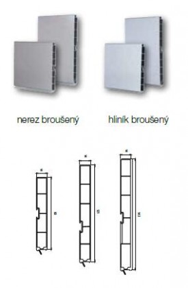 REHAU Plinth 100mm GRINDED ALUMINUM 4m