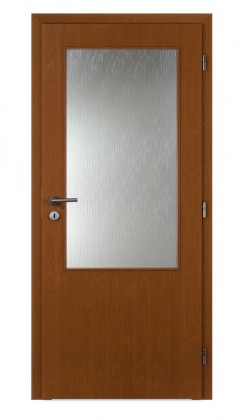 DVEŘE SOLO OLŠE 80 2/3 L folie, sklo činčila čírá