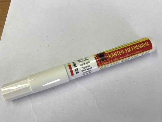 Repair FIX for edges RAL 9003 - white