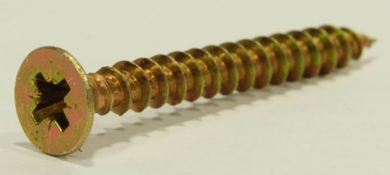 Screw PZ 5x70 countersunk head zinc yellow PZ2