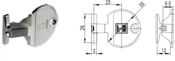 LEHMANN Protikus 5155 for sliding door 515.04