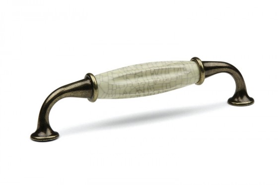TULIP Handle Country 128 antique bronze/porcelain beige