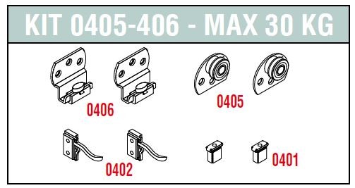 SISCO 0405-406 fittings set for interior doors