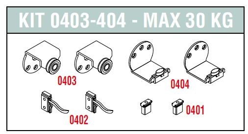 SISCO 0403-404 fittings kit for exterior doors
