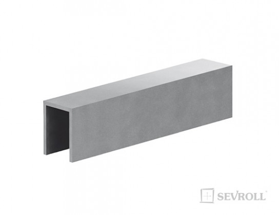 SEVROLL 214-866 U profile steel 2m silver