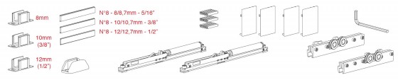 TERNO Solo Vetro fittings set 2700/2/2061/A (K.0272.5) 80 kg