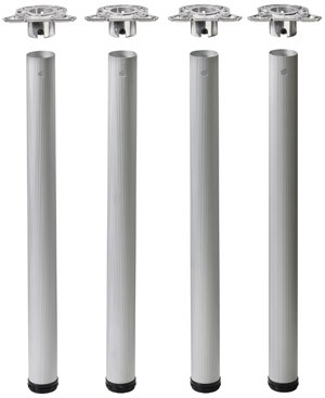 HETTICH 70146 Efui table legs 710/60 mm grooved aluminum