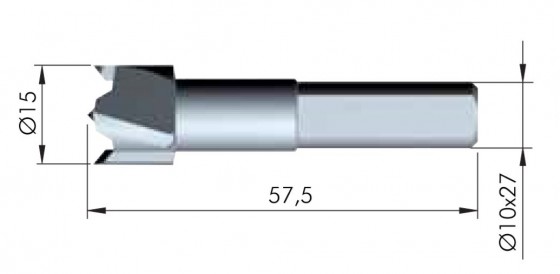 IF-drill 15 mm for Flipper shelf support