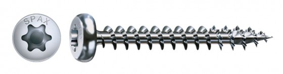 SPAX screw 4x20 semi-round head TXS, W, 4C