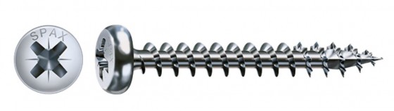 SPAX screw 3.5x16 semi-round head PZ,W,4C,