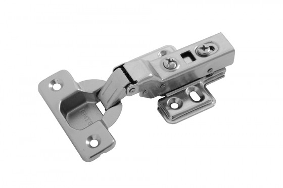 StrongHinges S1 hinge half overlay with soft closing and plate, clip