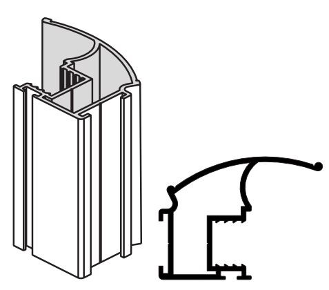 Sevroll Lux III handle profile 2,7m olive