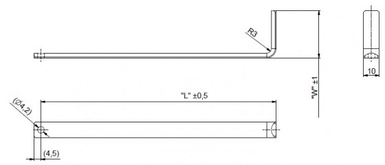 LEHMANN Lock rod 292 for files with an inner width of 762 mm