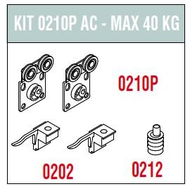 SISCO 0210P AC fittings set for external doors 40kg
