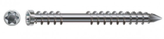 SPAX screw 5x50 terrace cylindrical head TXS, stainless steel A2, C, silver