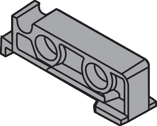 BLUM T51.7000 MOVENTO/TANDEM back fixing bracket, symmetrical