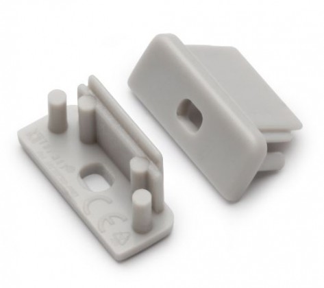 StrongLumio end parts for Surface 10 bar gray (pair)