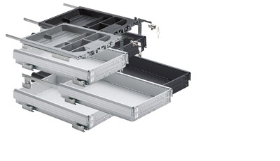 HETTICH 20711 container set 392/530 mm aluminum