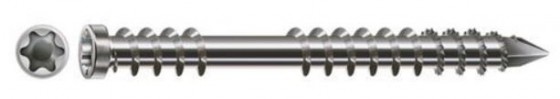 SPAX screw 5x60 terrace cylindrical head TXS, stainless steel A2, C, silver