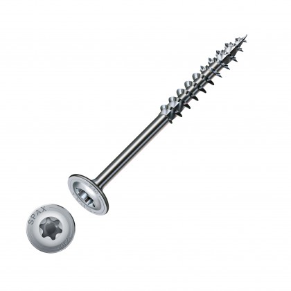 SPAX screw 8x200/80 disc head TXS, W, 4C, partial thread