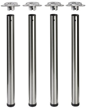 Efua Table leg 710/50 mm, HETTICH 70133, matt black