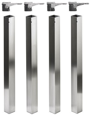 Table leg square 700/60x60 mm, HETTICH 9078475 AFIO, stainless steel