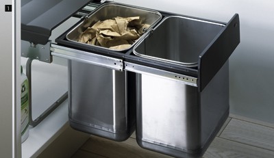 HETTICH 49474 Bin.it DUO II 2x20l waste bin
