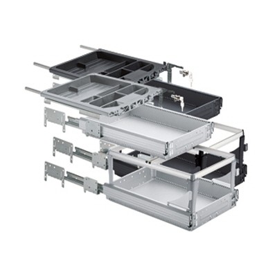 HETTICH 46748 container set 244/530 mm aluminum
