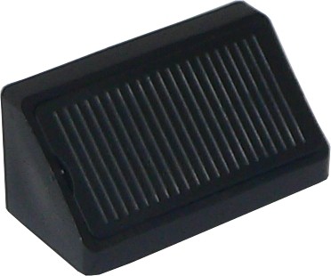 Connecting angle plastic double 42mm black