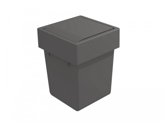 GOLLINUCCI Door basket 5 ls with revolving lid, anthracite 174x176x229