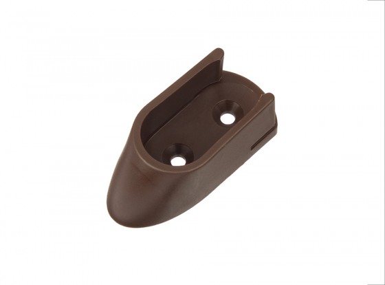 Coat rack holder oval brown plastic