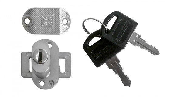 Cordia lock for aluminum frame, loaded 2-leaf door