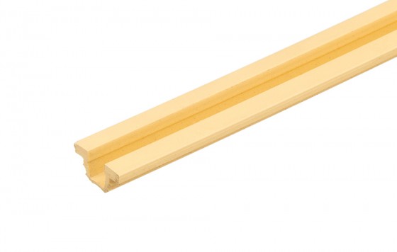 STRONG plastic door fittings top / bottom guide 1.8 m beige