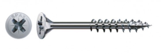 SPAX screw 5x60/37 countersunk head PZ, W, 4C MH, partial thread