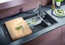 BLANCO 523463 Sink Axia III 6 S gray rock InFino with eccent. Silgranit PuraDur