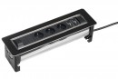 VersaTurn 3x 230V, 2x USB A 5V, black glass