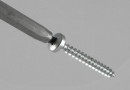 Screw Uniquadrex 3.5x30 half-round head zinc white