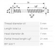 SPAX screw 5x50 terrace cylindrical head terrace TXS,stainl.steel A2,C,antique