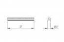 IF-Tris shelf support pin 27mm zinc