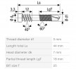 SPAX screw 5x44 terrace in aluminum cylindrical head, silver
