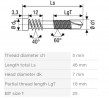 SPAX screw 5x48 terrace in aluminum cylindrical head, silver