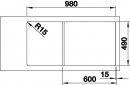 BLANCO 524647 Sink AXIA III 6 S white SILGRANIT® PuraDur®