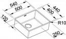 BLANCO 523390 BLANCO CLARON 500-IF DX Durinox® stainless steel sink