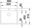 BLANCO 523393 Sink BLANCO CLARON 500-IF/A DX stainless steel Durinox®